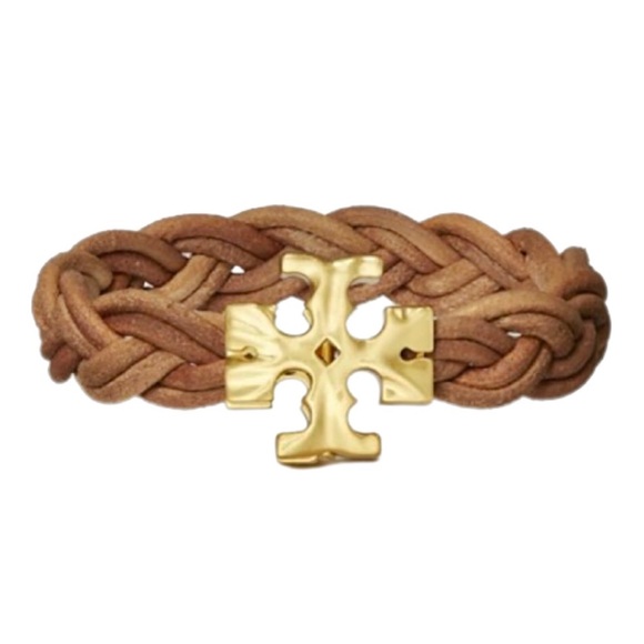 TORY BURCH • Rolled Gold Fisherman’s Vachetta Bracelet - Picture 4 of 6